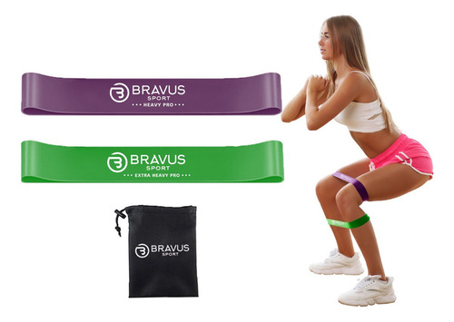 Dupla De Mini Band Forte E Super Forte Bravus Musculação