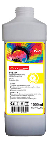 Tinta Amarillo 1 Litro Con Botella T-544 Para Ecotank L1250