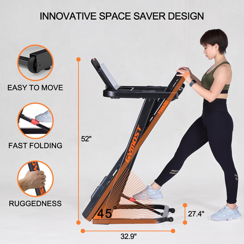 Gymost Caminadora Plegable Con Pantalla Lcd