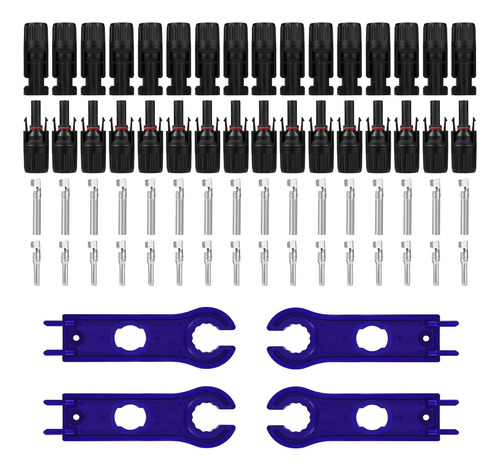 Par Conector Panel Solar Para Hembra Macho Herramienta Cable