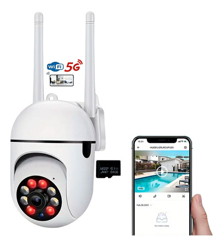  Cámara De Seguridad Wifi Exterior 360 Visión Nocturna 5g