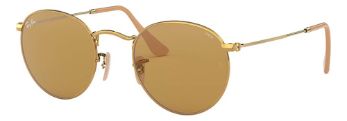 Ray-ban Rb3447 90644i Round Metal Evolve Cafe Dorado