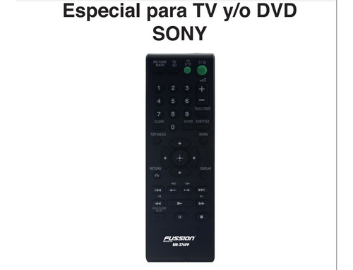 Control Remoto Compatible Con Dvd Y Tv Sony Rm-276pp