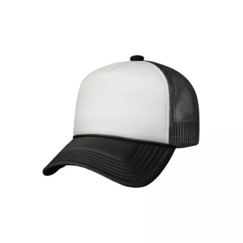 Gorra Trucker Negra Frente Negro de 5 Gajos