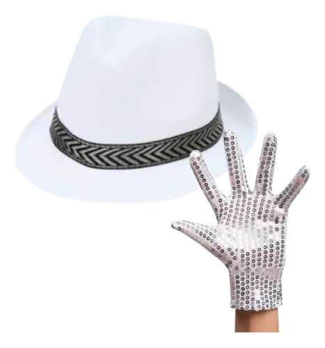 Kit Michael Jackson Accesorios Guante Sombrero Disfraz