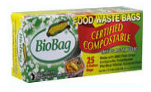 Bolsa Compostable/biodegradable Biobag, 3 Gal, 25 Ct