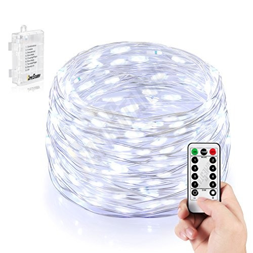 Luces En Cuerda Led Homestarry Con Mini Batería Blanca 16 Ft