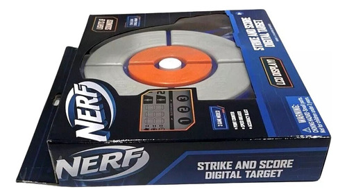 Objetivo digital Nerf Ner0156 Elite Strike Score para niños, color gris, objetivo digital de ataque y puntuación