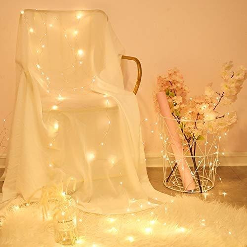 Luces De Alambre Decoracion Navideña Blanco Calido 100 Leds