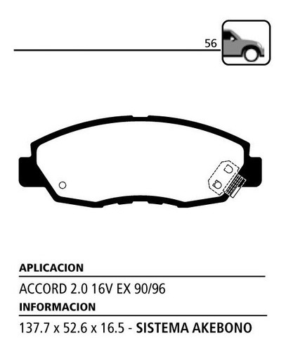 Juego Pastillas De Freno Delanteras Litton Accord Ex 90-96