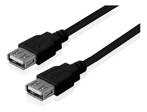 Cable Datos Usb 2.0 Hembra Hembra 1,5mts Negro Envios