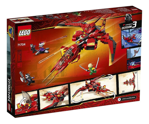 Imagen 5 de 6 de Bloques para armar Lego Ninjago Kai fighter 513 piezas en caja