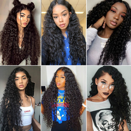 Natural Wave Lace Wigs Cabelo Humano Brasileiro Curly Ondula