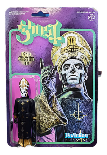 Super 7 Figura Reaction Ghost Papa Emeritus Iii 10 Cm