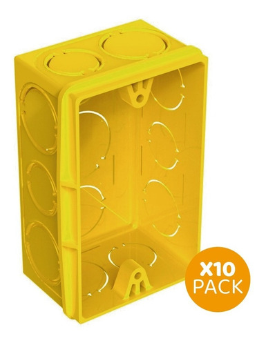 Caja De Embutir Rectangular Pvc 10x5 Pack X 10 Unidades
