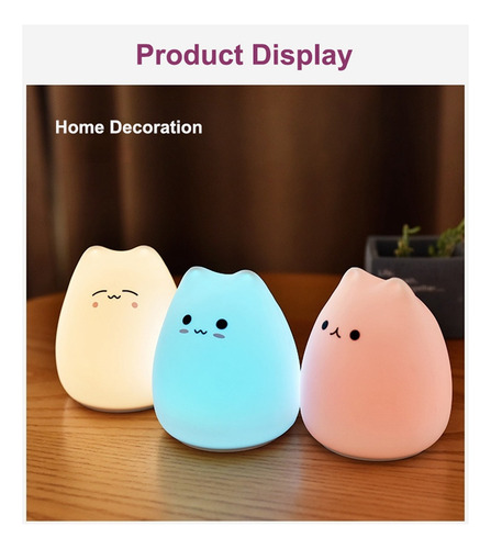 Lámpara Para Dormir R3 Con Forma De Gato, Dibujos Animados,