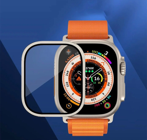Protector De Pantalla Vidrio + Metal Para Apple Watch Ultra