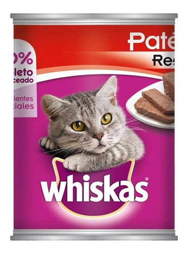 Whiskas Lata Carne De Res Alimento Humedo Gatos Adulto 350gr