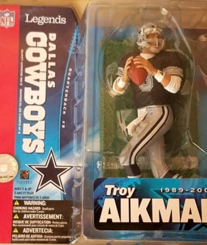 Figura Mcfarlane Troy Aikman (variante) Dallas Cowboys 