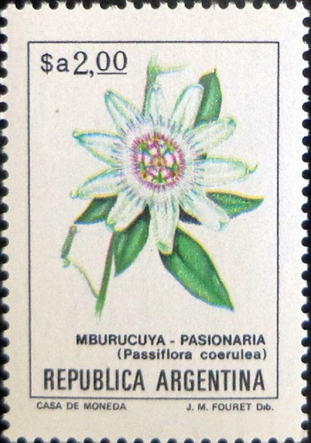 Argentina Flores, Sello Gj 2107 A $a 2 Fluor 83 Mint L9784