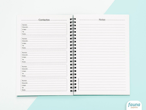 Agenda Semanal 2026 Horizontal Archivo Pdf Imprimible
