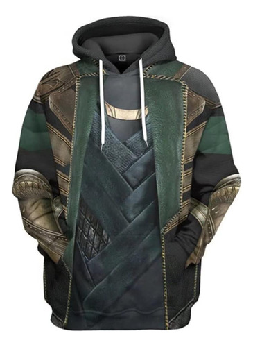 Loki Cosplay Sudadera Con Capucha Disfraz De Superhéroe De H