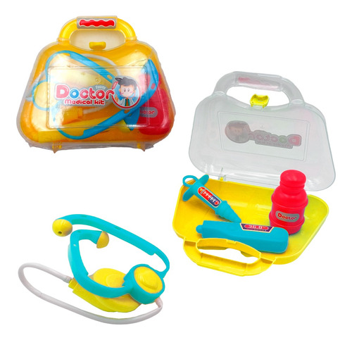 Juego Doctor Infantil Valija Pvc Rigida Juguete Niños/as