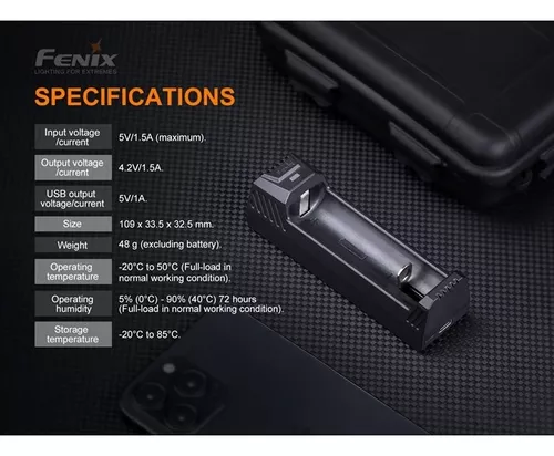 Fenix ARE-X1 cargador de pilas 18650 y 26650