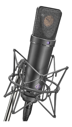 Microfone Neumann U 87 Ai Studio Set Condensador Bidirecional cor preto