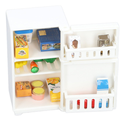 Refrigerador De Cocina Dollhouse 1:18 En Miniatura, Lindo Di