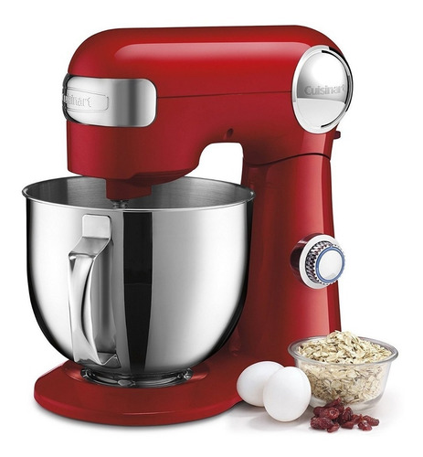 Imagen 2 de 5 de Batidora de pedestal Cuisinart Precision Master SM-50 ruby red 120 V