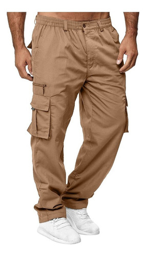 Pantalones Cargo Rectos Casuales For Exteriores For Hombre