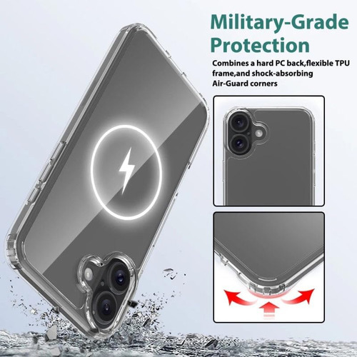 Capa Capinha Tpu Magnética + Película 5d P/ iPhone 16