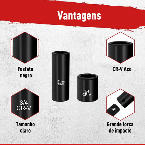 Jogo De Soquete Aço Crv 3/8 Catraca Chave Com Maleta Dobevi