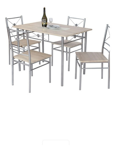 Comedor 4 Sillas Beige 