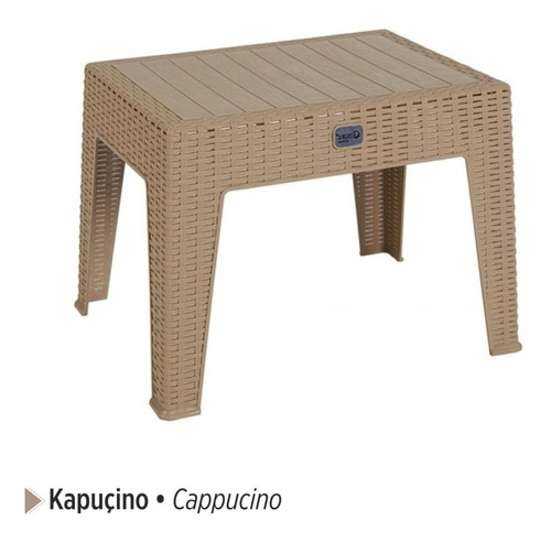 Mesa Ratona Simil Rattan Varios Colores