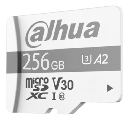 Dahua Tf-p100/256g Dahua Memoria Microsd 256gb Uhs-i C10 U3 Velocidad de Lectura 100 MBs Escritura 80 MBs Especializada para Videovigilancia Blanca