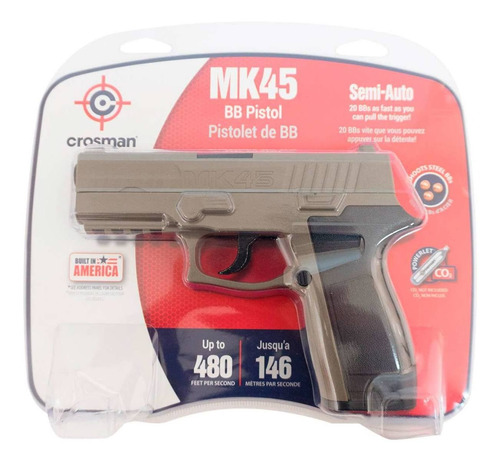 Pistola Co2 480 Pps Bbs Calibre 4.5mm Tiro Deportivo Crosman