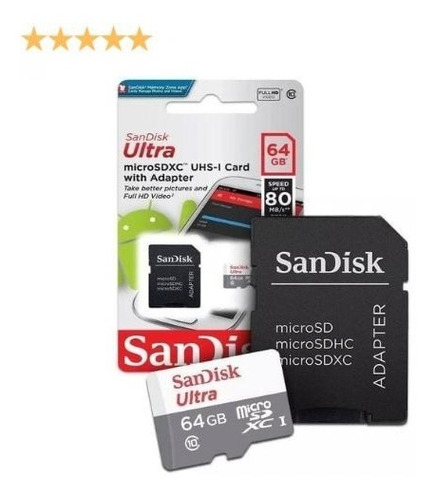 Cartão De Memória Sandisk Sdsquns-128g-gn6ta  Ultra Sd 128gb