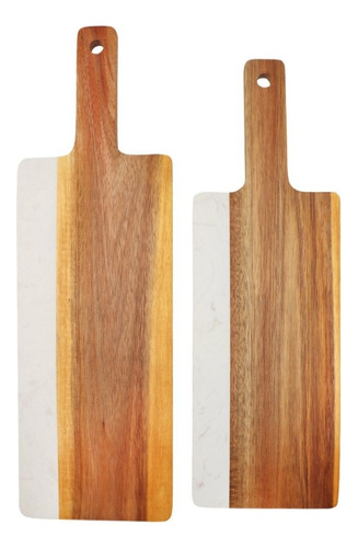 2 Tablas Para Quesos Madera Con Mármol Members Choice 