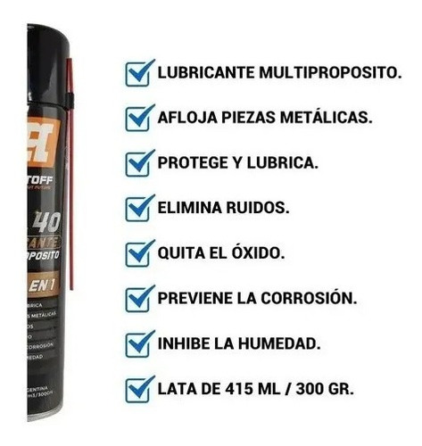 Lubricante Multiproposito En Aerosol 415cc Multiuso Lusqtoff