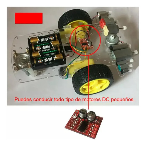2 Piezas Puente H Mx1508 Mini L298n Doble Pwm Driver Motor