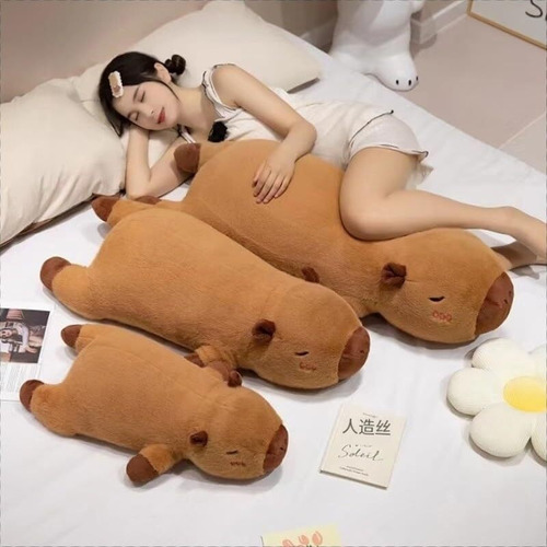 Z Almohada De Felpa De Peluche Capibara Larga Para Dormir