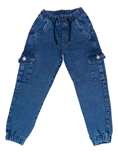 Pantalón Jogger Jean Niños Chupin Varon Nenes