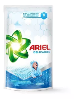 Jabón Líquido Para Ropa Ariel Delicates Pouchs X 800 Ml