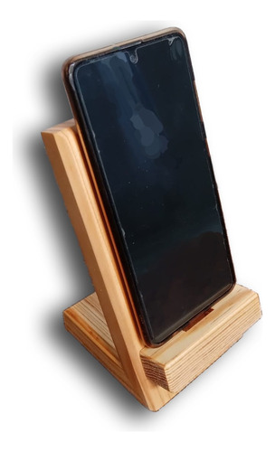 12p Base Porta Celular En Madera Rustica Natural Minimalista