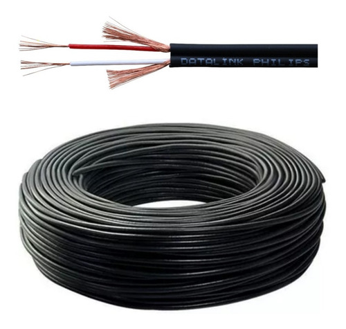 Imagem 1 de 3 de Cabo Áudio Stereo Philips Fio Rca 2 X 0,20mm Rolo 75 Metros