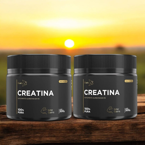 Kit 2 Creatina Monohidratada 300g Qualynutri Total 600g