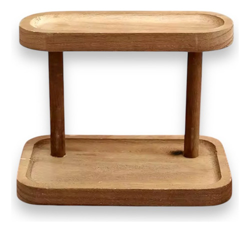 A Estante Nórdico 2 Niveles Madera Mate 17x13 Cm