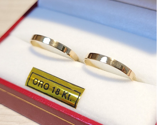 Imagen 1 de 6 de Alianzas Oro 18k Cinta 2 Gr Casamiento Compromiso Esposa
